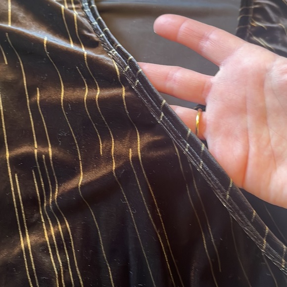 Vintage Velvet Deep V Neck Wrap Front Blouse or Minidress 70’s 80’s vibes - Picture 5 of 14